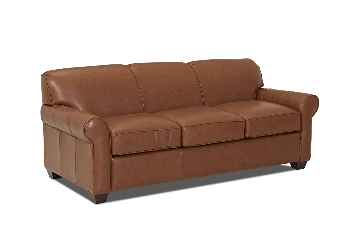 Wayfair Custom Upholstery™ Jennifer Leather Sleeper Sofa & Reviews